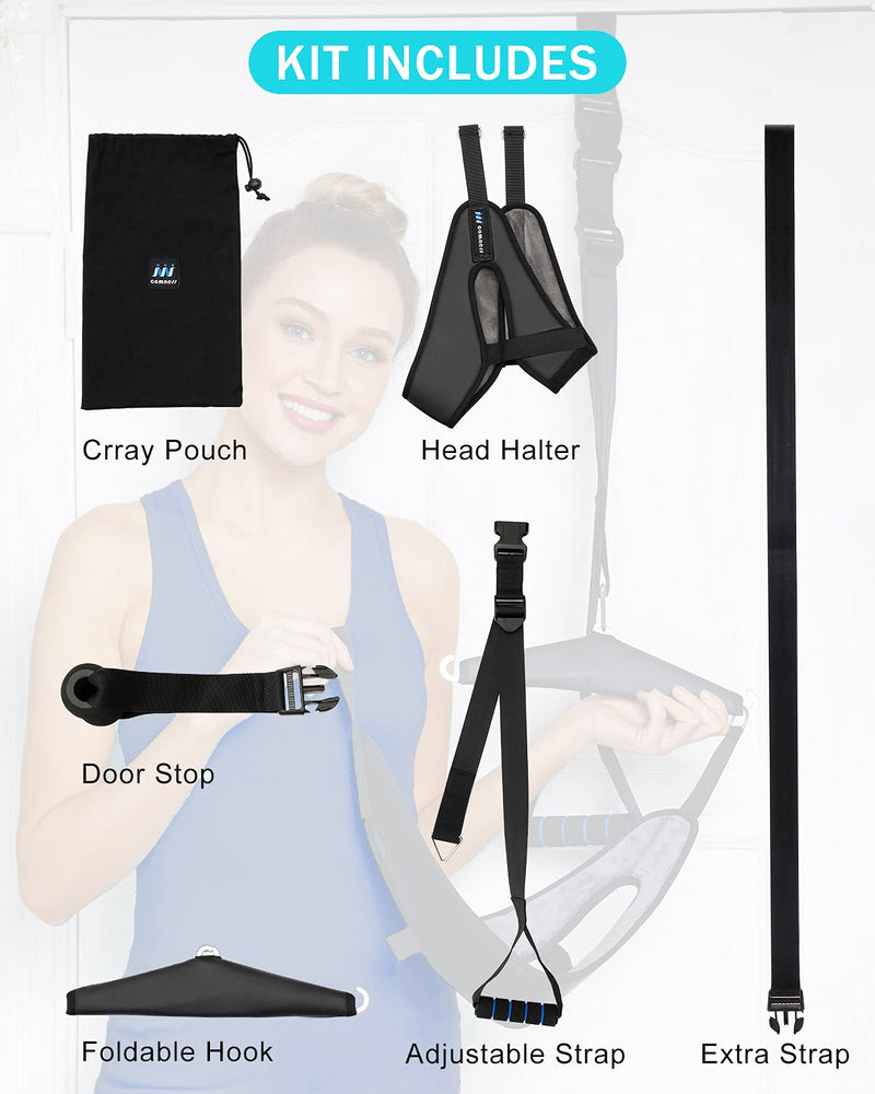 [Australia] - Cervical Neck Traction Device Over Door for Home Use, Portable Neck Stretcher Hammock for Neck Pain Relief, Physical Therapy AIDS for Neck Decompressor. 