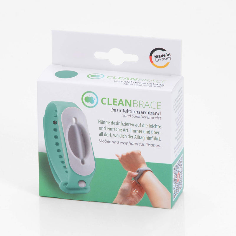 [Australia] - Cleanbrace Disinfectant Bracelet 5 Pieces (Green) | Hand Disinfectant for Travelling | Includes Refiller 