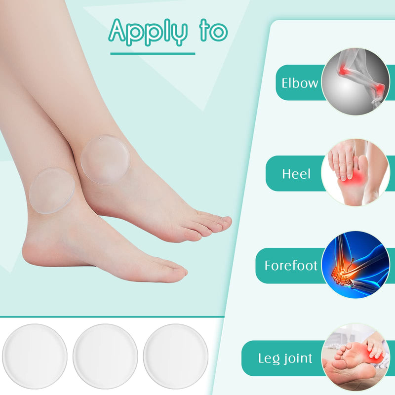 [Australia] - 4 Pieces Cross Ankle Gel Pads Skate Ankle Gel Discs Cushion Pads Ankle Protector Brace Skate Accessories for Ice Skating Riding Ski Ankle Protection, 2.48 Inch 
