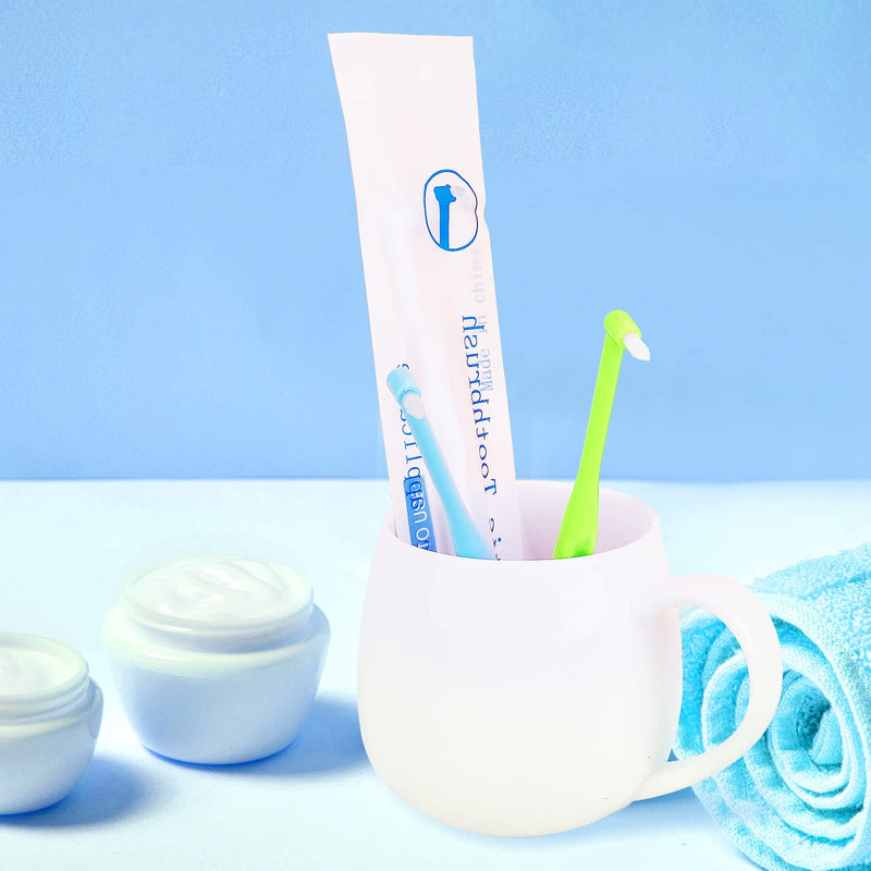 [Australia] - WLLHYF Single Tuft Toothbrush 2 Pieces Interspace Tuft Brush Soft Teeth Brushes Manual Toothbrushes End-tuft Toothbrush for Gap Orthodontic Braces Sensitive Gums Deep Cleaning (Green, Blue) Green, Blue 