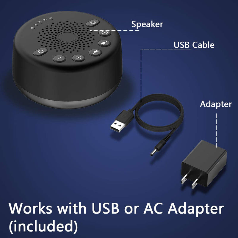 [Australia] - Easysleep Sound White Noise Machine with 25 Soothing Sounds with Memory Function 32 Levels of Volume and 5 Sleep Timer Powered by AC or USB for Sleeping Relaxation. 
