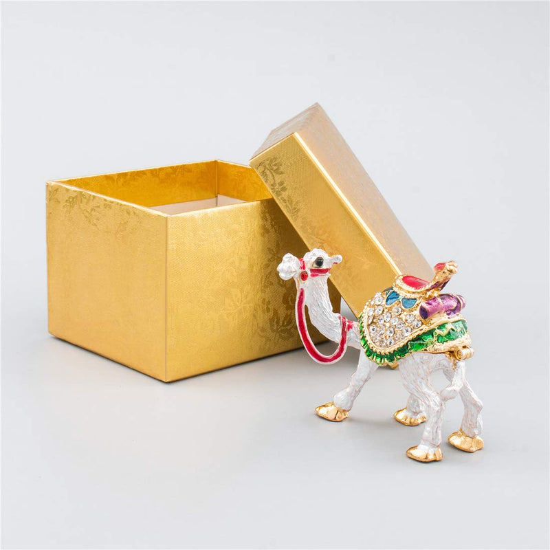 [Australia] - Cute Camel Decor Figurines Collectible,Hinged Camel Animal Trinket Jewelry Box 