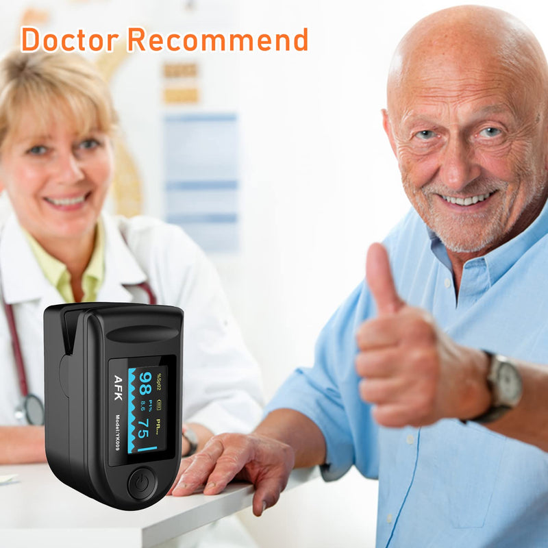 [Australia] - Dr.Oxi Pulse oximeter fingertip, Blood Oxygen Saturation Monitor , Portable Blood Oxygen Saturation Monitor for Heart Rate and SpO2 Level （BLACK） 