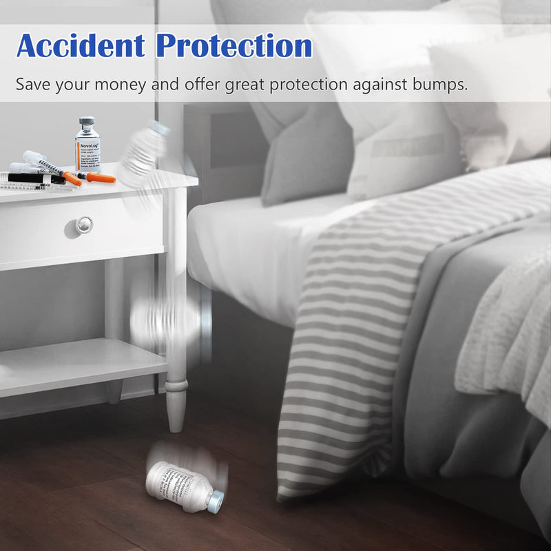[Australia] - MEDMAX Insulin Via Bottle Protector Case for Diabetic, Insulin Vial Holder Silicone Protective Sleeve to Protect Your Insulin Vial from Breaking, for Most 10ML Insulin Vials, 2-Pack (Short-Clear) Short-Clear 