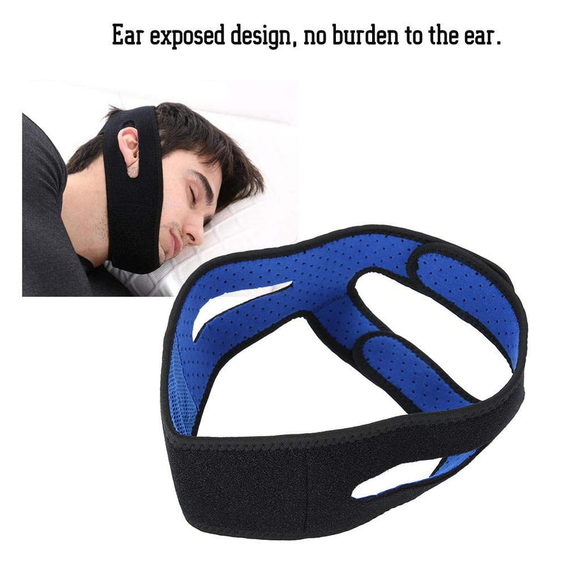 [Australia] - Anti Snoring Chin Strap, Unisex Sleeping Stop Snoring Belt Headband Jaw Support Facial Lifting Strap Belt Comfortable Snore Reduction Relief Sleep Aid, 26 x 1.6inch 