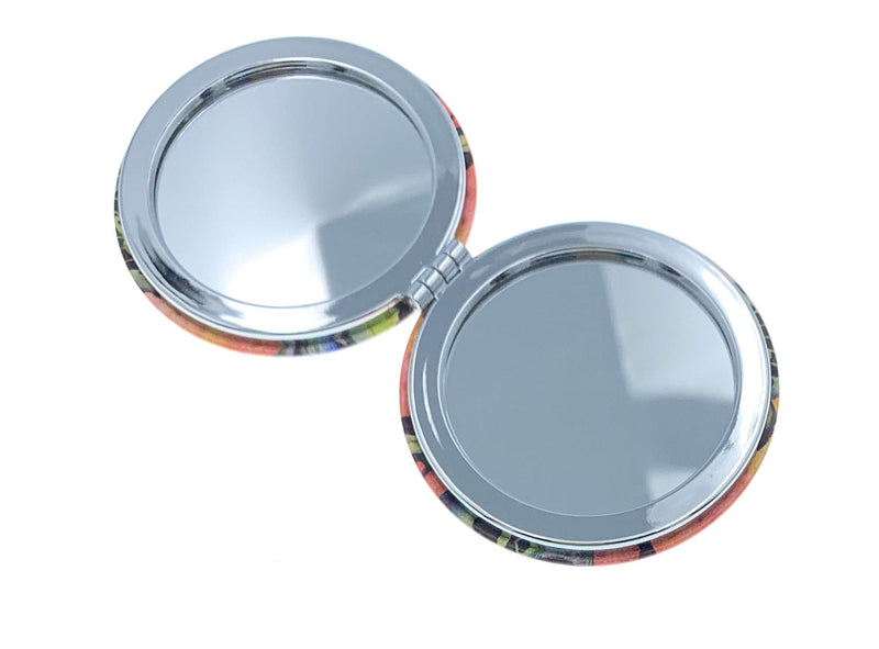 [Australia] - Value Arts Blue Butterfly Purse Compact Travel Makeup Mirror and Magnification, 2.375 Inches Round 