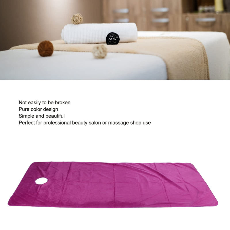 [Australia] - Beauty Salon Bed Sheet with Face Hole, Table Cover for Massage, Spa Massage Bed Coverlet, Soft Bed Cover Protector, Spa Steam Massage Towel, Massage Table Face Hole Towel 