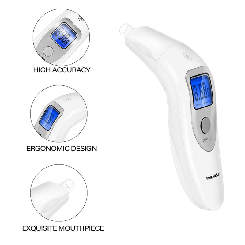 [Australia] - Ketone Meter Breathalyzer, Ketogenic Breath Analyzer for Weight Loss with 10 Mouthpiece(White) 