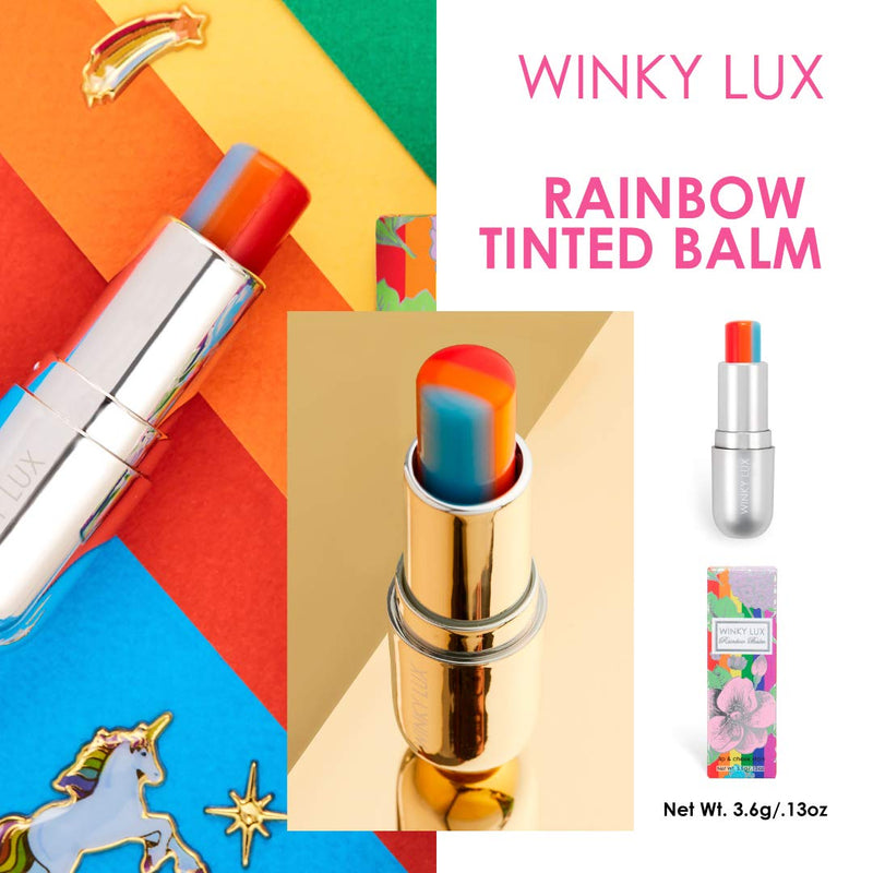 [Australia] - Winky Lux Rainbow Tinted pH Balm for Lips & Cheeks | Cherry Pink Shade, Pineapple Flavored Balm with Jojoba Oil for Moisturizing (3.6g/.13oz) 