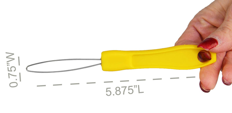 [Australia] - HOME-X Button Hook Helper, Assistance Tool for The Elderly, One-Hand Button Tool- Yellow- 6” L x ¾” W 