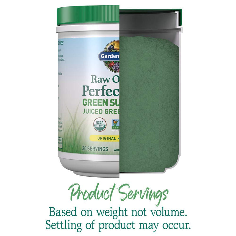 [Australia] - Garden of Life Raw Organic Perfect Food Green Superfood Juiced Greens Powder - Original Stevia-Free, 30 Servings, Non-GMO, Gluten Free Whole Food Dietary Supplement, Alkalize, Detoxify, Energize 30 Servings (Pack of 1) 