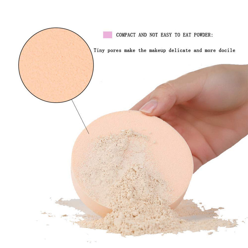 [Australia] - myonly big Round Makeup Sponges is suitable for eye foundation, blush application, forehead and cheeks, large area of makeup, soft and thick, fast makeup, dry and wet, no scumming (pick of two) pick of two 