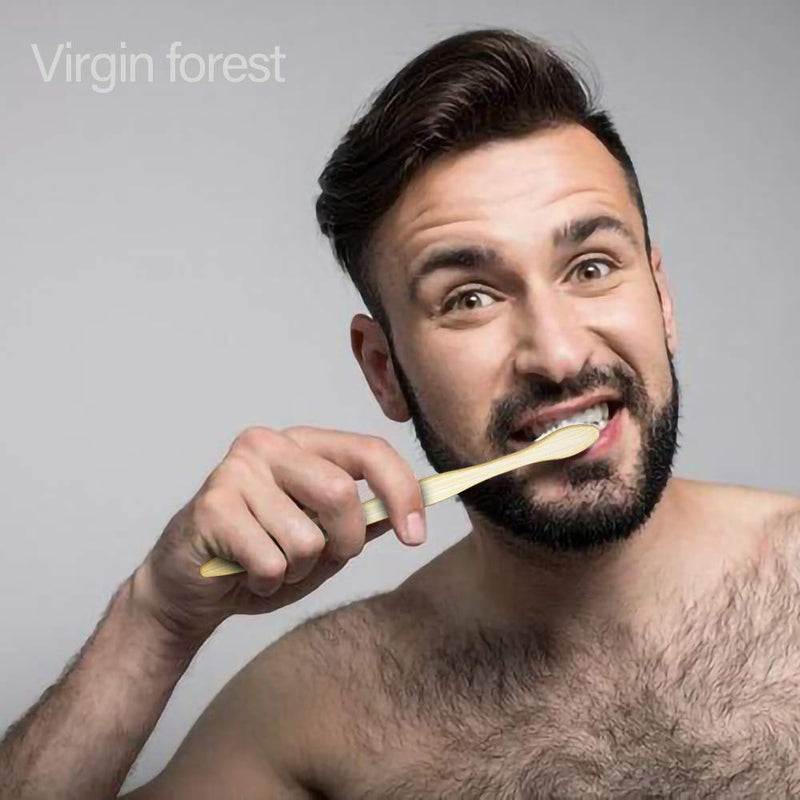 [Australia] - 10 Pcs Bamboo Toothbrush with Coloured Soft Bristles Eco Friendly Biodegradable Organic Natural Wood Toothbrush for Sensitive Gums 10 Multicolour 