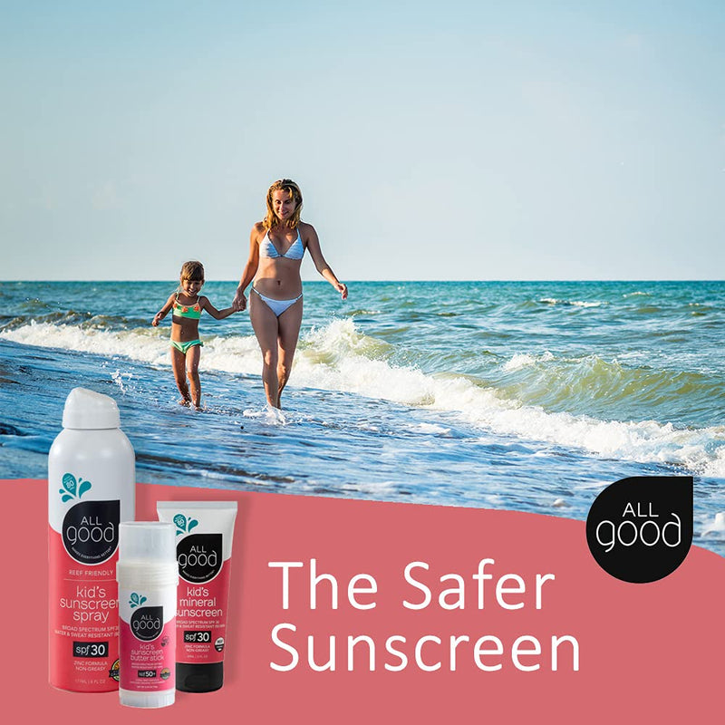 [Australia] - All Good Baby & Kids Sunscreen Lotion for Face & Body - UVA/UVB Broad Spectrum, SPF 30, Zinc Oxide, Coral Reef Friendly, Water Resistant - Zinc, Shea Butter, Coconut Oil, Aloe (3 oz) 3 Fl Oz (Pack of 1) 