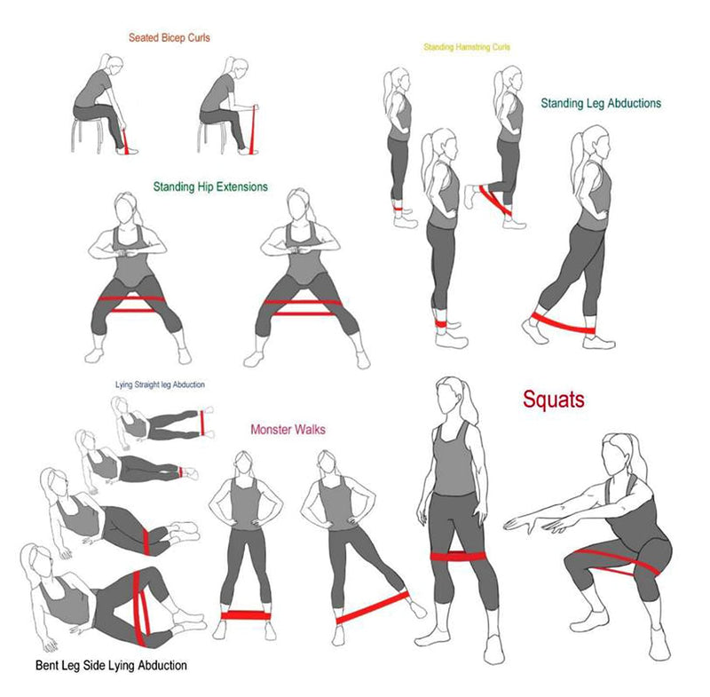 [Australia] - Premium Resistance Bands, Legs and Butt, Non-Slip Booty Bands, Glute Bands, Fabric Resistance Bands, Workout Fitness Bands for Hips & Women/Men/Beginners/Yoga, Athletes Strength Training, Fitness A 