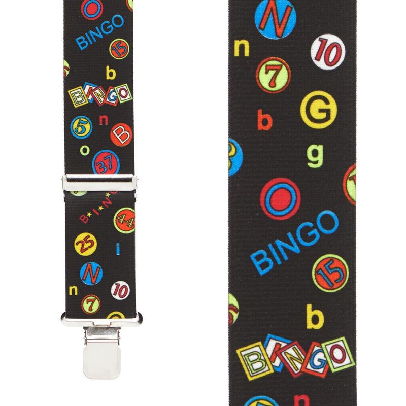 [Australia] - SuspenderStore Men's Bingo Clip-End Novelty Suspenders - 2 Inch Wide 48" for 5'9" to 6'2" tall 