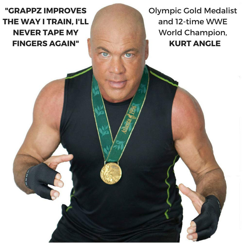 [Australia] - Grappz Flexible Splint for Fingers - Finger Tape & Sports Tape Alternative Athletic Gloves Pair, Injury Jam Protection & Grip Support for BJJ, & All Sports (Black, Unisex) Extra Large 