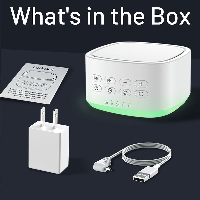 [Australia] - Magicteam White Noise Machine 10 Colors Lights and 25 Soothing Sounds Sleep Sound Machine with 5 Timers with Memory Feature Portable Sound Machine for Baby Adults. 