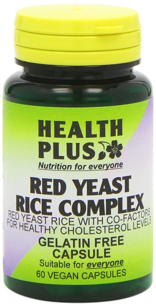 [Australia] - Health Plus Red Yeast Rice Complex Heart Health and Cholesterol Lowering Supplement - Pack of 60 Gelatin Free Capsules 