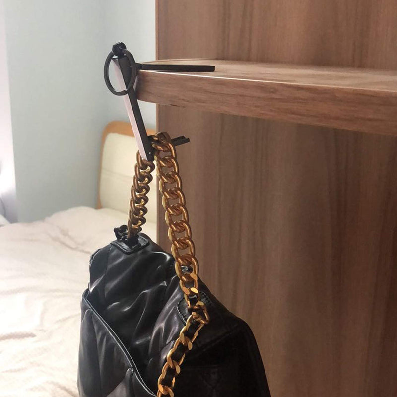 [Australia] - XBY The Instant Bag Hanger Collection,Purse Handbag Hook Hanger Holder Foldable Stylish Swivel Gift for Table Desk，Women's Handbag Storage Folding Decor Table Hook(Golden) Gold 