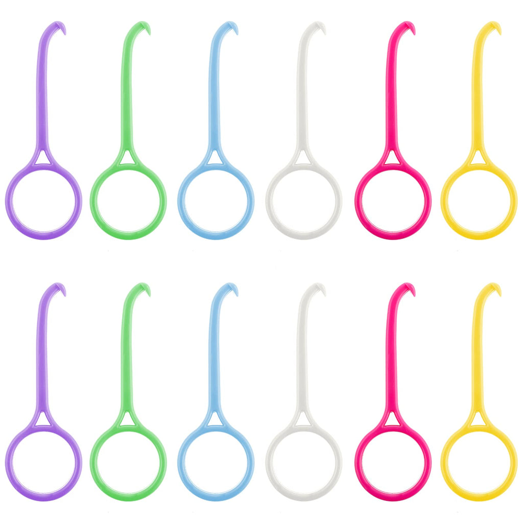 [Australia] - Ouligay 12PCS Aligner Removal Tool Invisible Tooth Removal Retainer Remover Tool Kits Aligner Removal Hook Retainer Remover Tool Remover for Invisible Brace for Tooth Cleaning Oral Care(6Colors) 