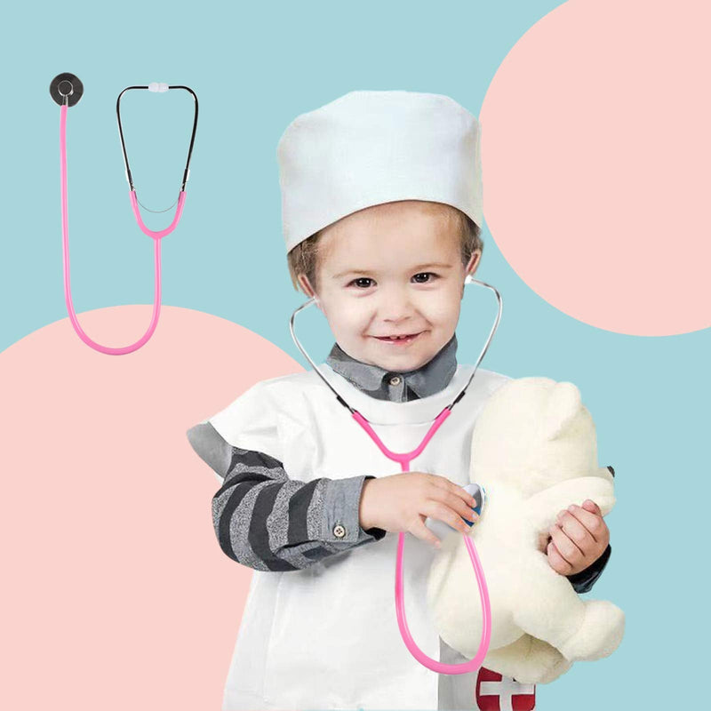 [Australia] - MorTime Dual Head Stethoscope, Real Working Stethoscope for Kids Cosplay, Educational Equipment, Pink (1 pc) 