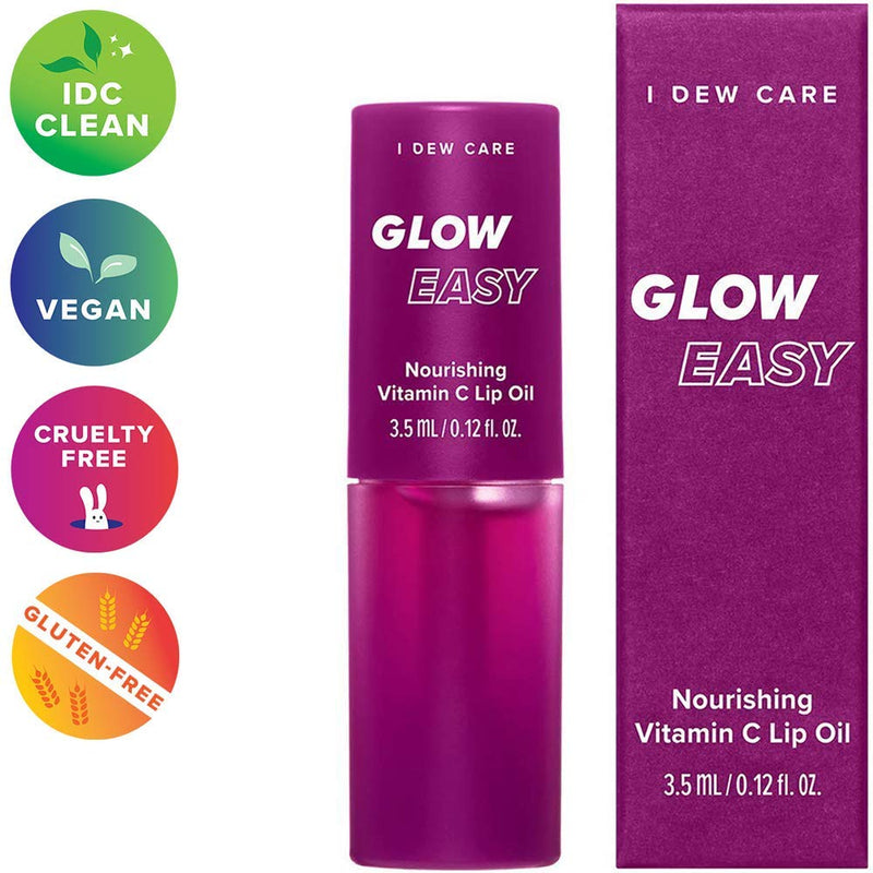 [Australia] - I DEW CARE Glow Easy Vitamin C Tinted Lip Oil Gloss with Jojoba Seed Oil | Korean Skincare, Vegan, Cruelty-Free, Gluten-Free, Paraben-Free 