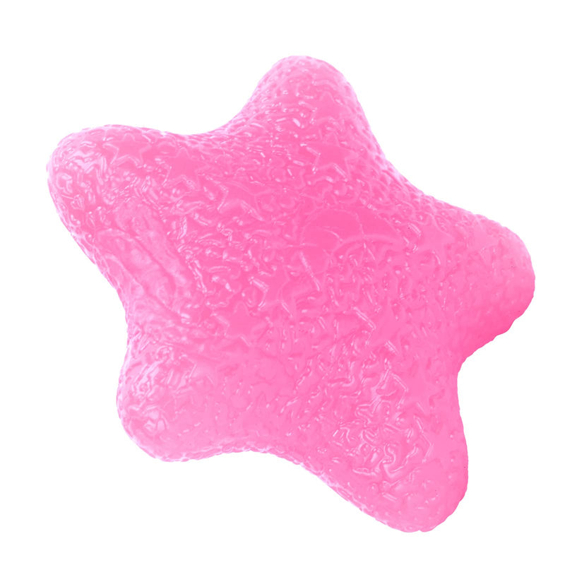 [Australia] - Hand Exercise Balls, Elastic Hand Grip Ball Star Shape Finger Massage Wrist Training Stress Relief Squeeze Ball(Pink) Pink 