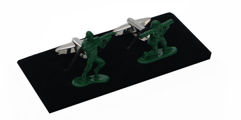 [Australia] - iGame Soldiers Chess Cuff Links Green Color Contra Fighter Design Cufflinks With Quality Gift Box 