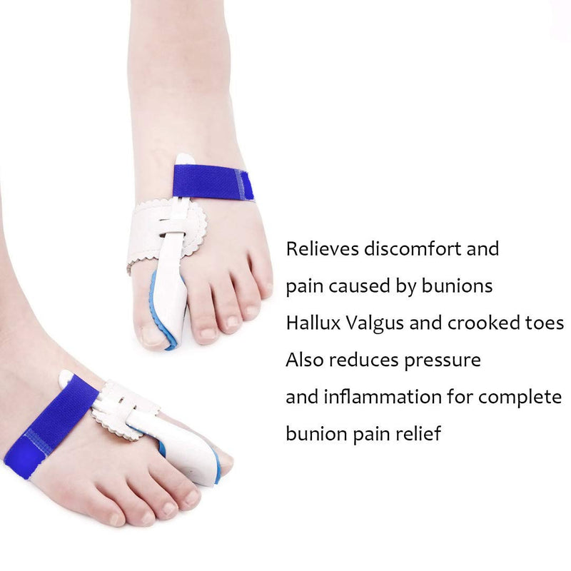 [Australia] - Bunion Corrector, Bunion Splints and Bunion Relief for Hallux Valgus, Big Toe Joint,Adjustable Bunion Splint Protector Sleeves kit F or Women and Men,7 pcs blue 