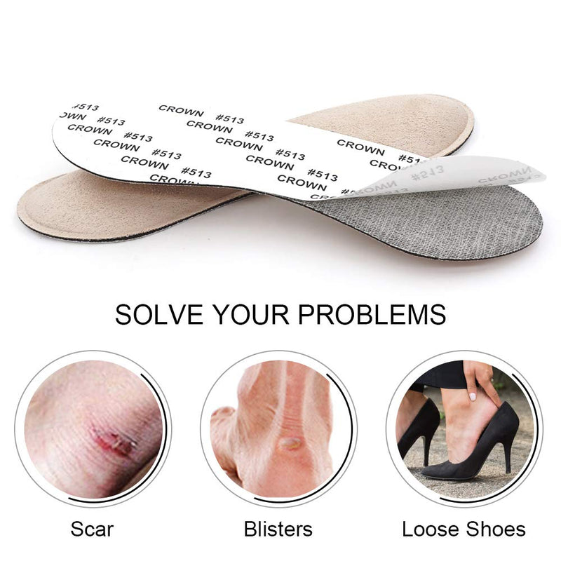 [Australia] - Dr. Foot's Heel Grips Liner Insert for Shoes Too Big, Shoe Inserts Liners for Loose Shoes, Preventing Heel Slipping, Rubbing, Non-Slip (Beige) Beige 