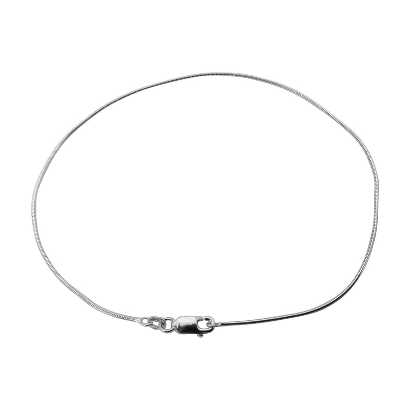 [Australia] - 925 Sterling Silver 1.2MM Italian Snake Anklet Lobster Claw Clasp 10.0 Inches 
