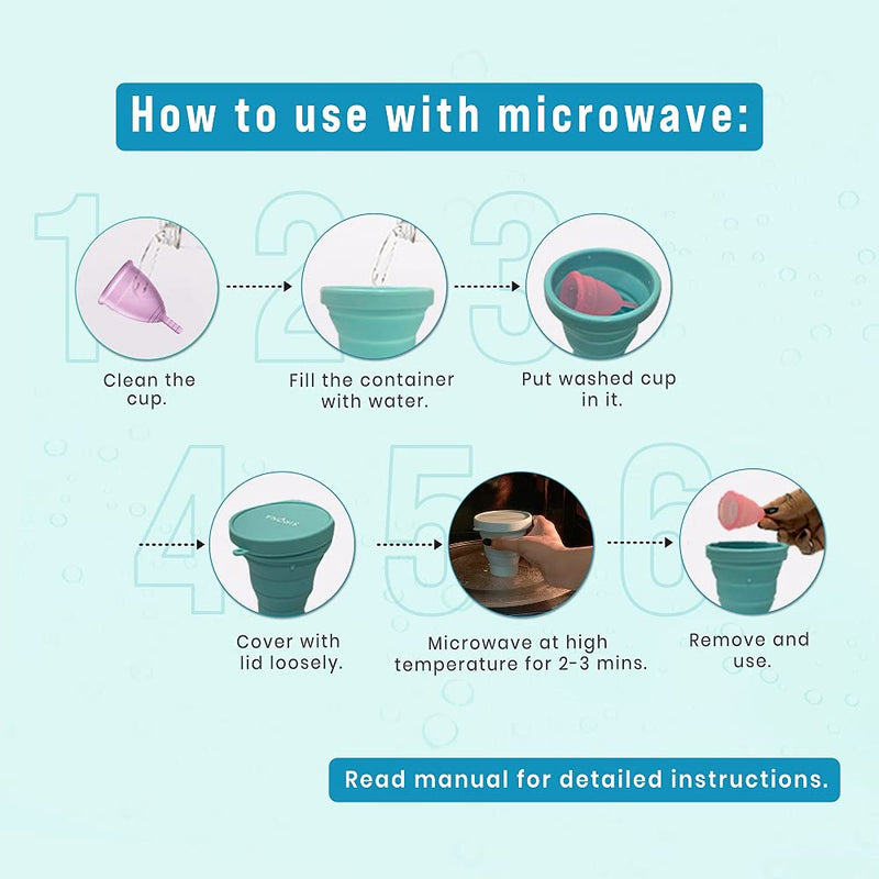 [Australia] - Sirona Menstrual Cups Container Foldable Sterilizing Silicone - 1 Unit | Microwave Friendly | Foldable Menstrual Cup Sterilizer 