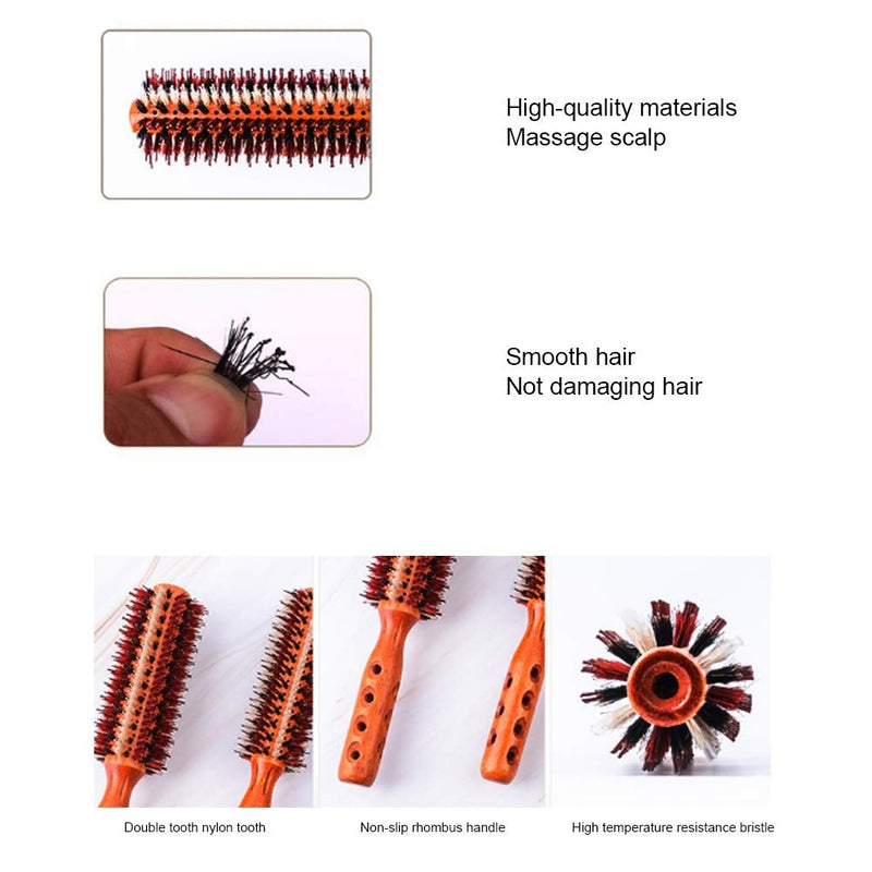 [Australia] - Round Hair Brush, Professional Hair Styling Comb Brush,Handle Comb For Women And Men, Straightening Curling Brush Large For And Curling, Wet And Dry Hair 