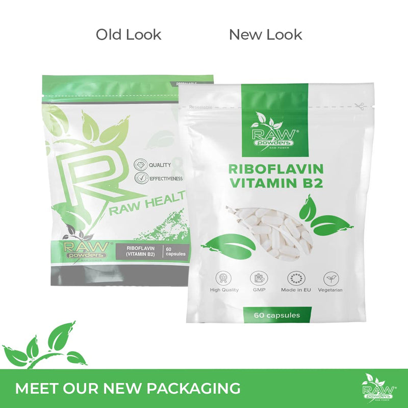 [Australia] - Riboflavin 100 mg 60 Tablets High Strength - Vegan Vitamin b2 riboflavin Supplement - Non-GMO & Gluten-Free - Helps with Tiredness and Fatigue, Supports Energy Levels by Raw Powders 