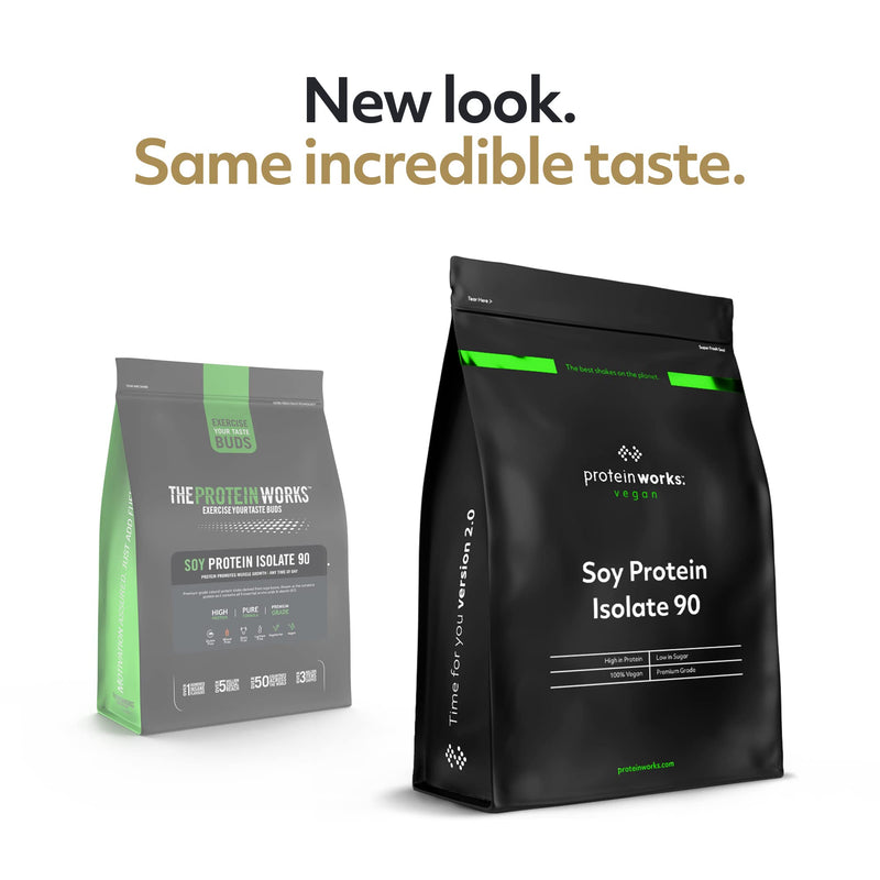 [Australia] - Soy Protein 90 (Isolate) Protein Powder | 100% Plant-Based | Low Fat | No Added Sugar | Gluten-Free | Protein Works | Millionaire's Shortbread | 500 g 