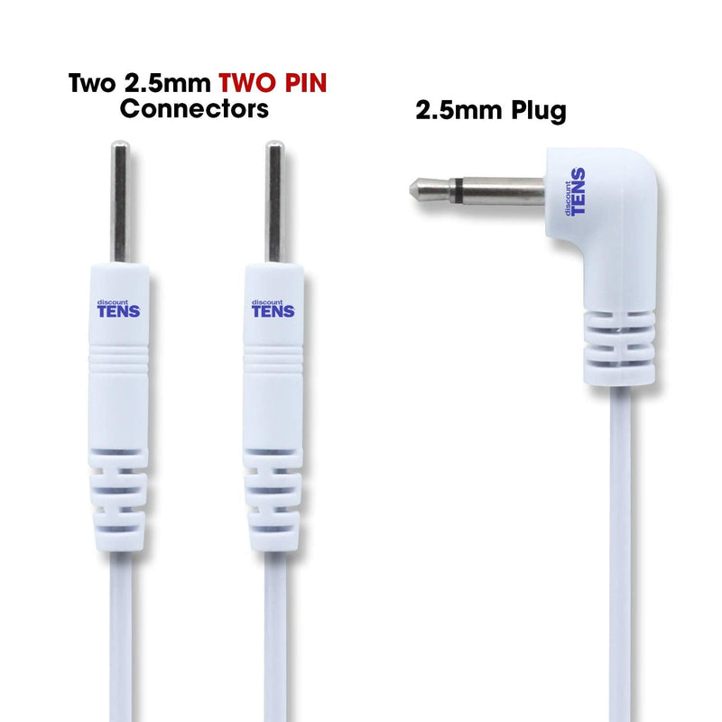 [Australia] - Tens Lead Wires, 2.5mm Mini-Plug to 2 2mm Pin Connectors (2), Discount Tens 2.5mm mini plug 