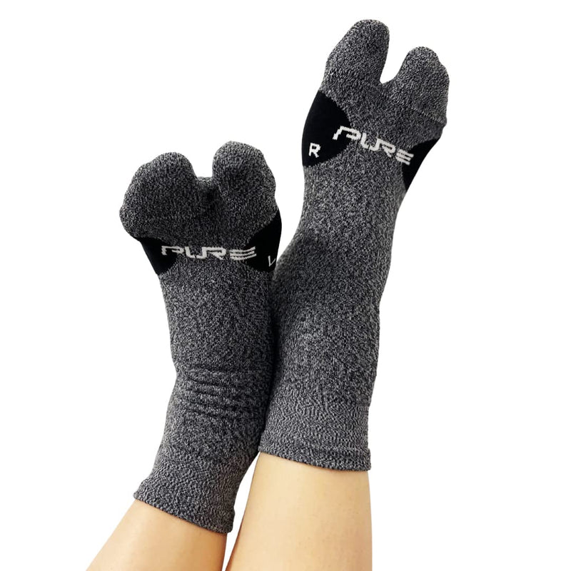[Australia] - Bunion Relief Quarter Socks Heather Grey Large 