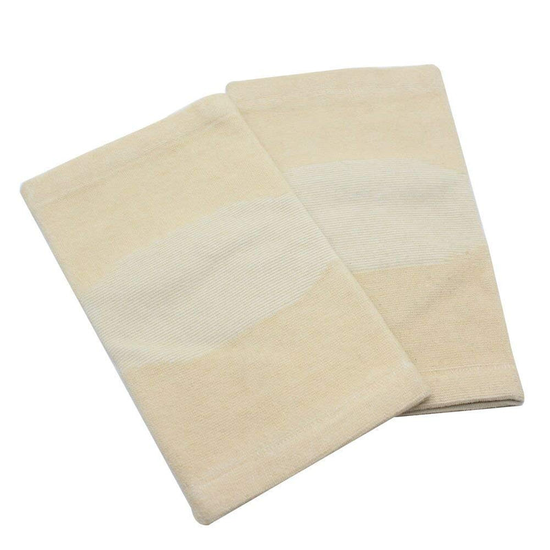 [Australia] - 1 Pair Bamboo Fabric Knee Compression Sleeves Knee Support for Joint Pain & Arthritis Pain Relief, Elastic Knee Brace for Sports, Fits Men & Women Beige Small 
