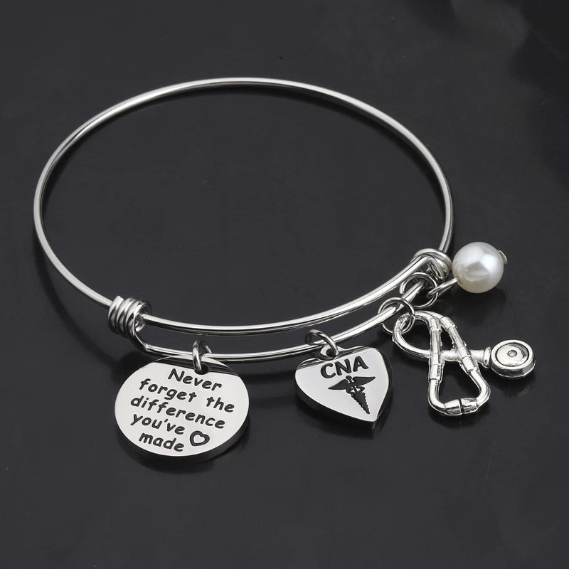 [Australia] - WSNANG CNA Bracelet Certified Nursing Assistant Gift Nursing School Graduation Gift Never Forget The Difference You've Made Bracelet CNA Difference BR 