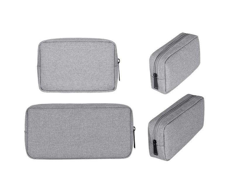 [Australia] - Universal Electronics/Accessories Soft Carrying Case Bag, Durable & Light-Weight,Suitable for Out-Going, Business, Travel and Cosmetics Kit（Gray） 