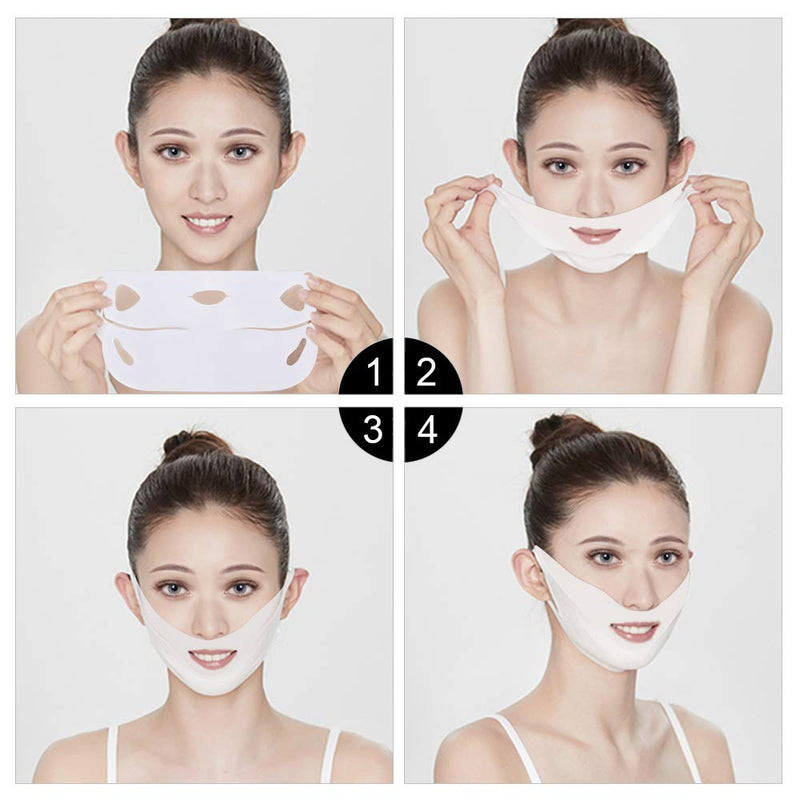 [Australia] - 9Pcs Double Chin Reducer Strap Chin Face Slimming Strap V Line Lifting Mask Jawline Shaper Face Slimmer Lift Tape Mask Neck Tightening Band Belt 