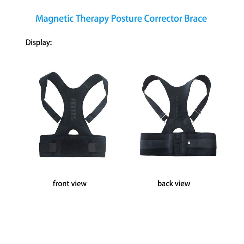 [Australia] - Magnetic Therapy Posture Support Back Brace -FDA Approved Medical Grade Adjustable Posture Corrector Brace Shoulder Back Support Belt- Relieves Neck, Back and Spine Pain (XL) 