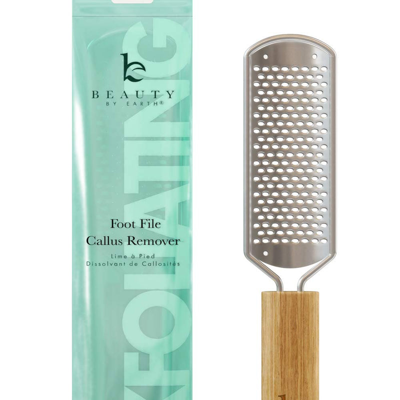 [Australia] - Foot File - Callus Remover Tool for Dead Skin Removal, at Home Pedicure Tools, Foot Rasp Callus Remover Feet and Heels, Smooth Soft Feet Using a Grater & Scraper (Bamboo & Stainless Steel) (1 Pack) 1 Count (Pack of 1) 