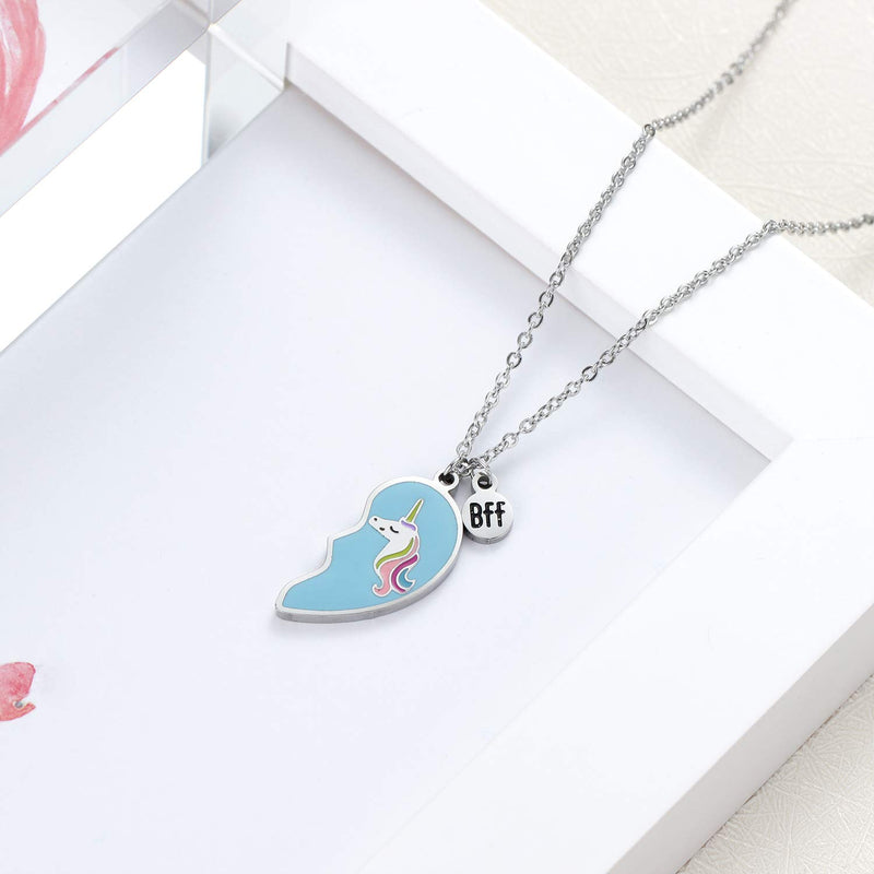 [Australia] - Birthday Gift For Best Friend Sister Heart Necklace BFF Unicorn Jewelry Gift for Friends or Fun Sister Gift 