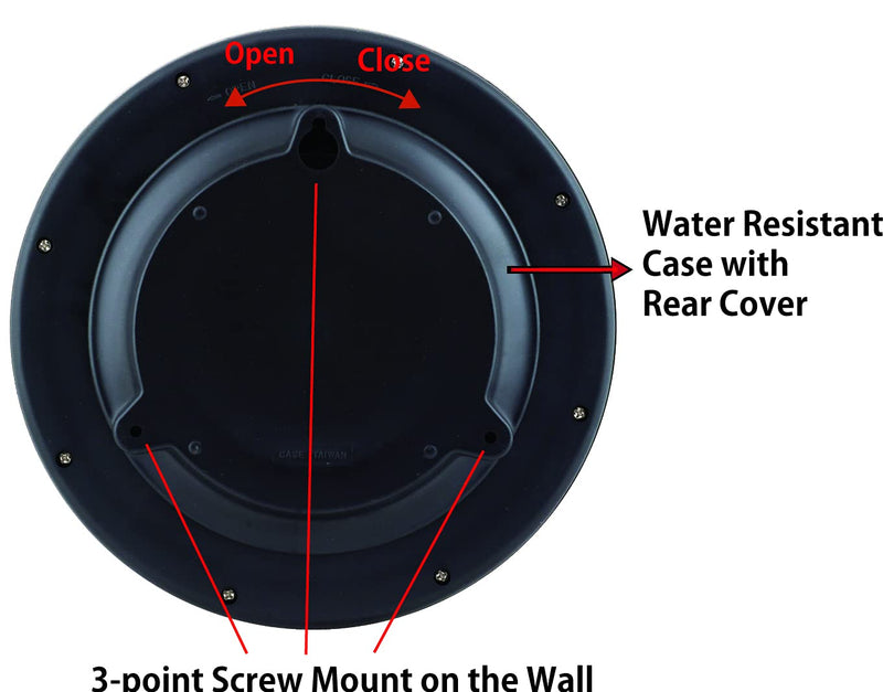 [Australia] - 8.5 Inch Simply High-end Plastic Decorative Wall Clock, Water Resistant, Special for Small Space, Office, Boats, RV (W86011 Oil Rubbed Bronze) W86011 