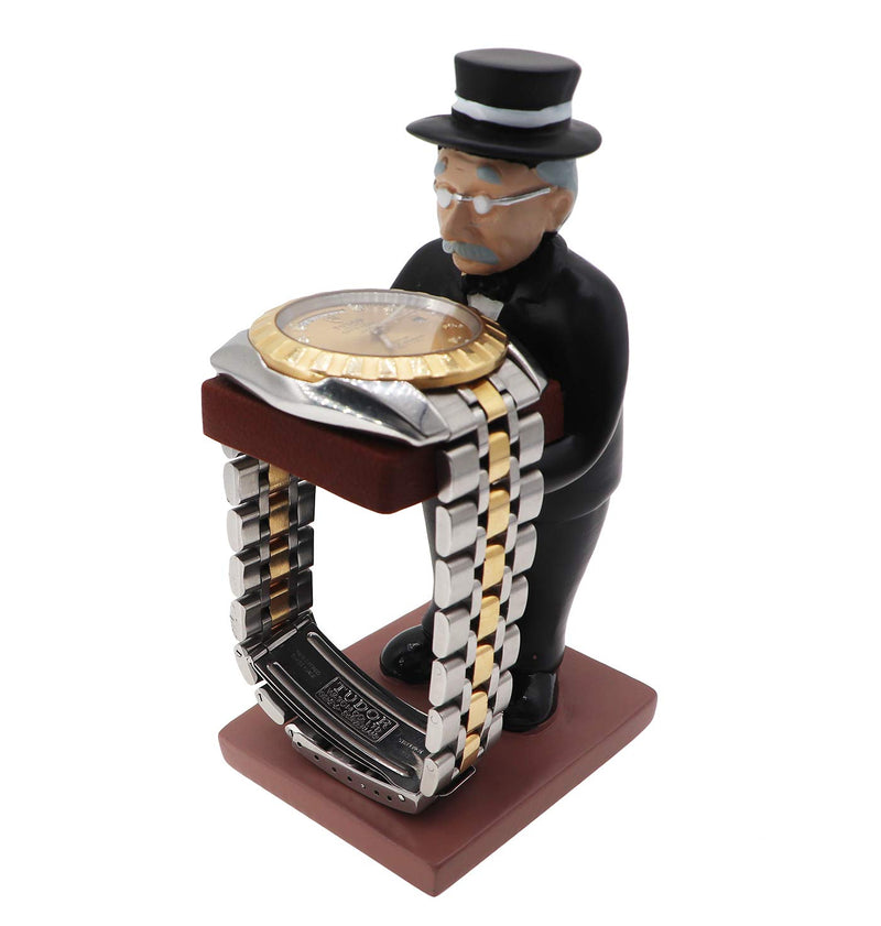 [Australia] - Newfancy Top Hat Butler Man Watch Stand Old Man Ring Stand Creative Glasses Holder Black Suit Watch Storage Table 