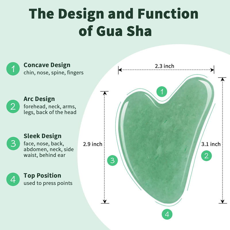 [Australia] - FACEMADE Gua Sha and Jade Roller, Guasha Massage Facial Tool and Face Roller for Eyes, Neck Body Skin Care, Beauty Natural Jade Stone for Relieving Wrinkles and Firming 