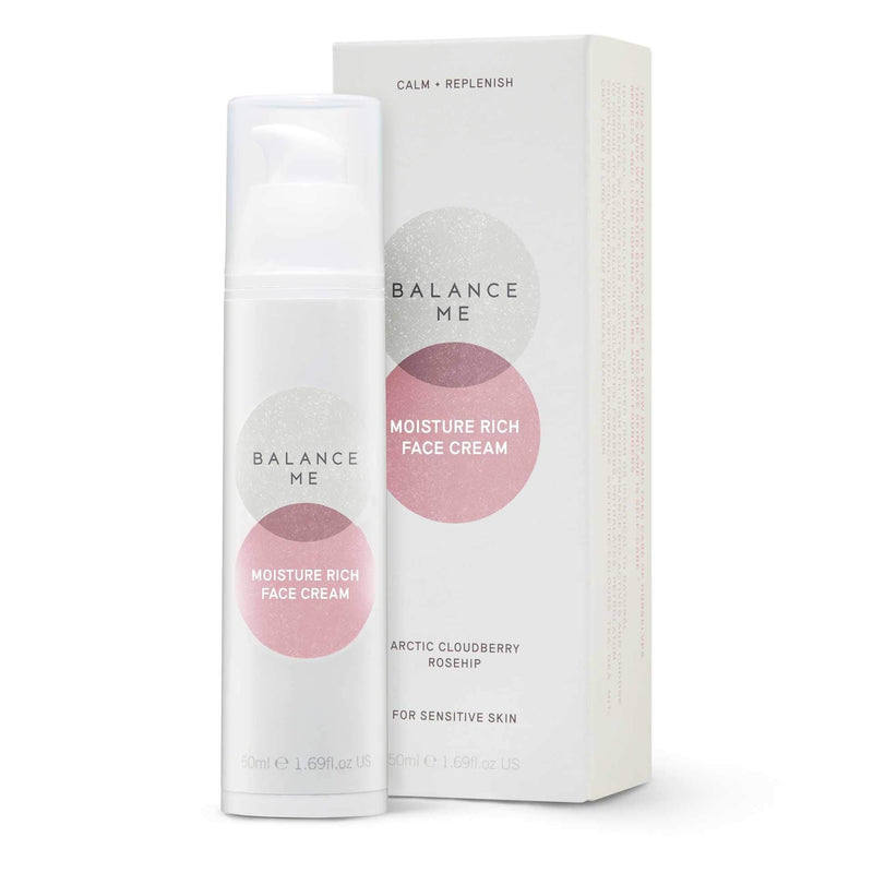 [Australia] - Balance Me Moisture Rich Face Cream ‚Äì With Rosehip & Arctic Cloudberry ‚Äì Deeply Hydrating Moisturiser ‚Äì Antioxidant Rich ‚Äì For All Skin Types ‚Äì 100% Natural - Vegan & Cruelty Free ‚Äì Made In UK ‚Äì 50ml 