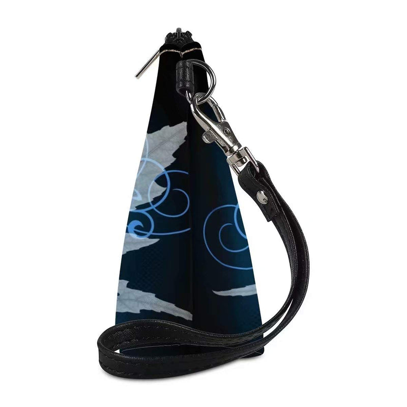 [Australia] - TSVAGA Blue Butterfly Wristlet Handbag Cosmetic Makeup Bag for Women Traveling Toiletry Roomy Zipper Waterproof Bag Lightweight Purse Clutch 